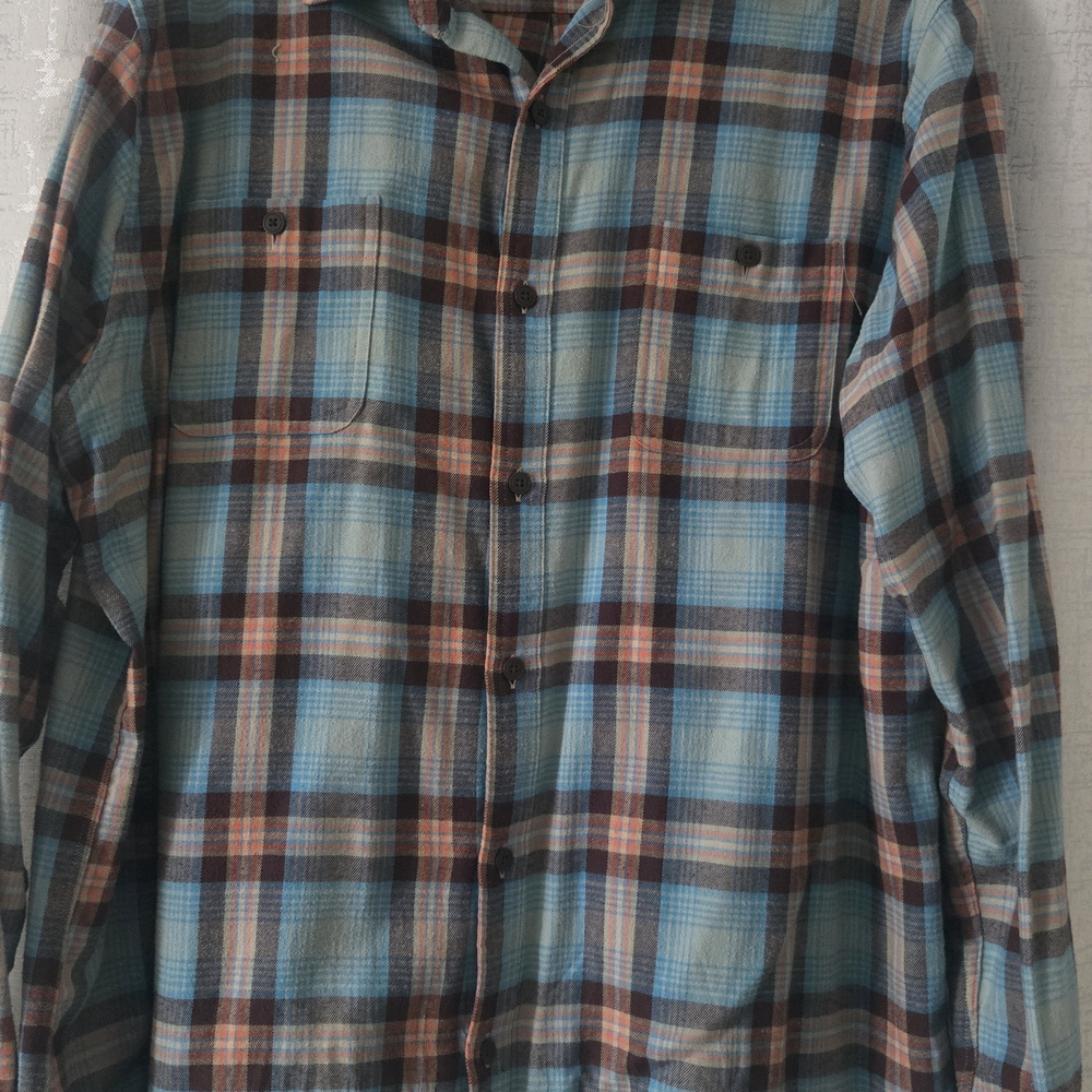 Men's Casual Plaid Button Down Shirt - Blue and Brown